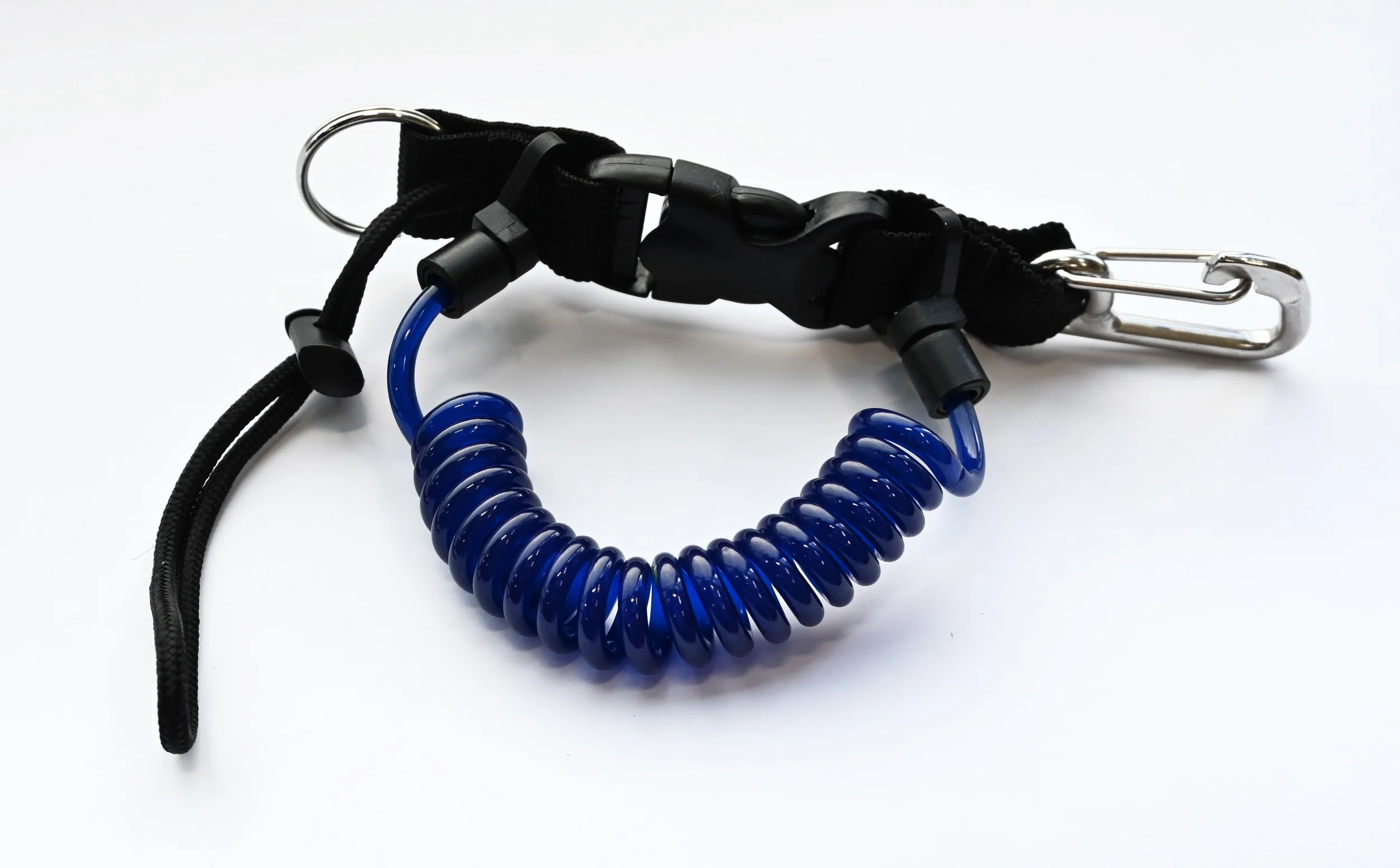 Coil Lanyard with Stainless Steel Carabiner - Image 2
