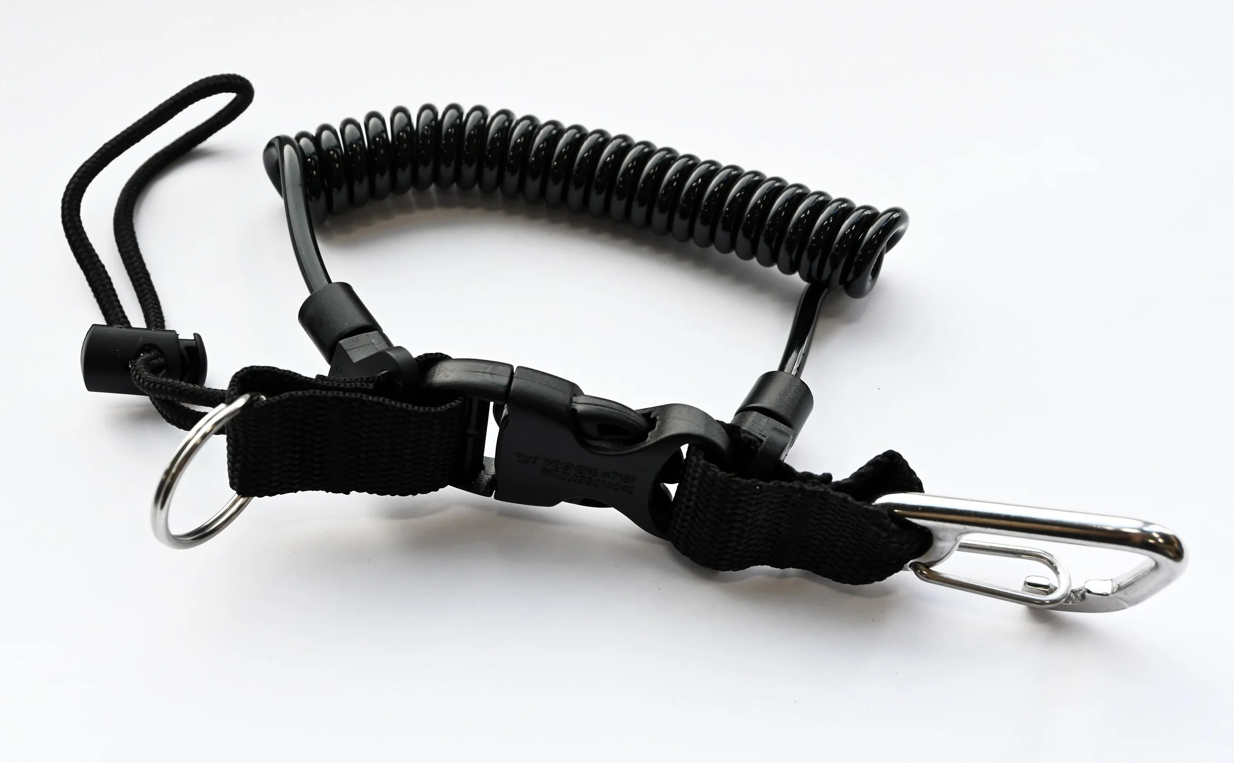 Coil Lanyard with Stainless Steel Carabiner - Image 3