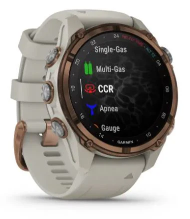 Garmin Descent Mk3i – 43 mm Bronze PVD Titanium with French Gray Silicone Band - Image 6
