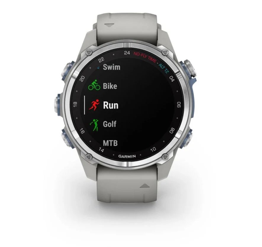 Garmin Descent Mk3 – 43 mm Stainless Steel with Fog Gray Silicone Band - Image 8