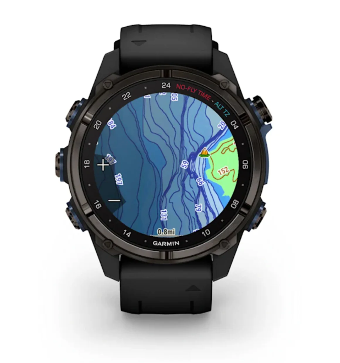 Garmin Descent Mk3i – 43 mm Carbon Gray DLC Titanium with Black Silicone Band - Image 3