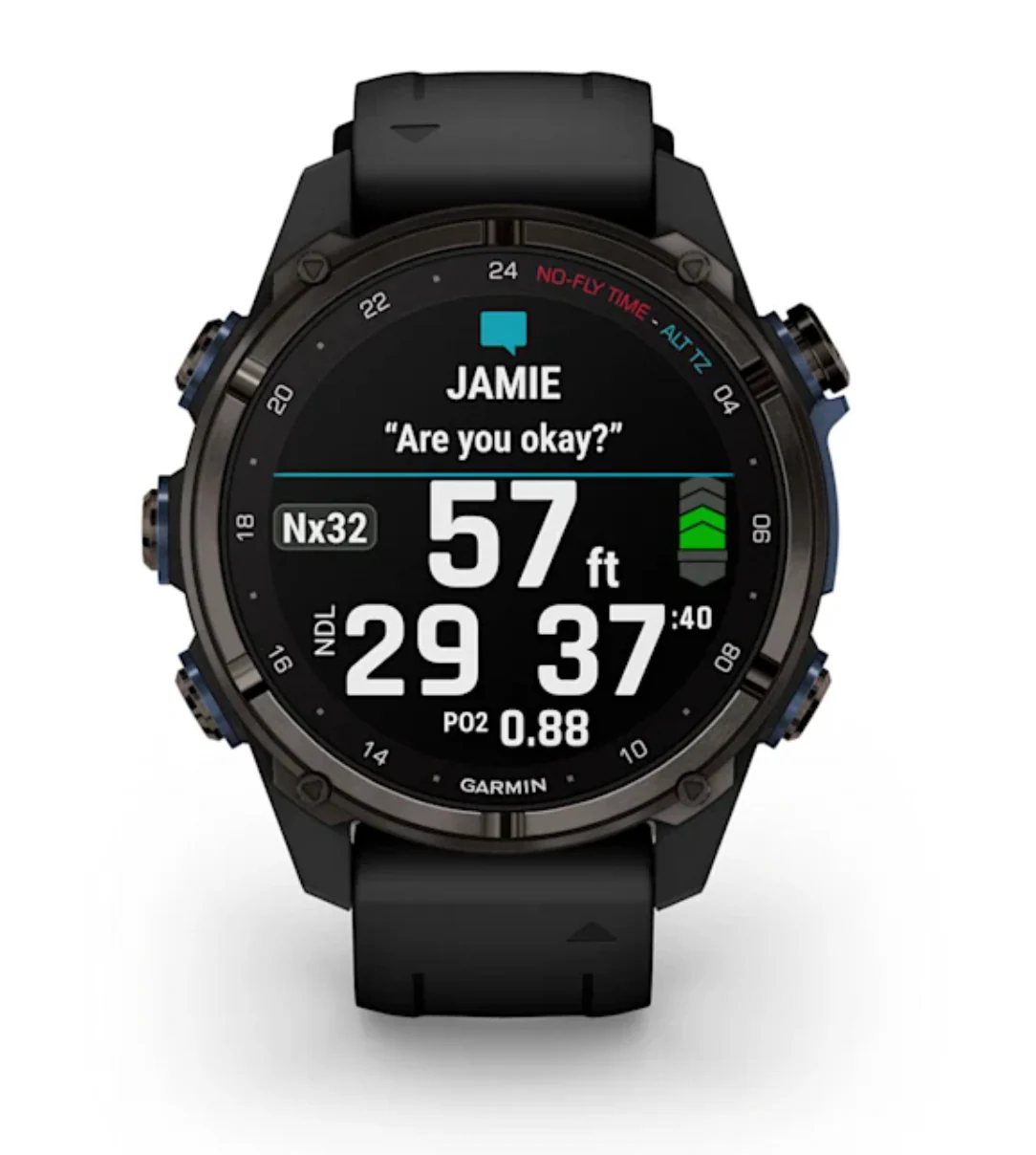 Garmin Descent Mk3i – 43 mm Carbon Gray DLC Titanium with Black Silicone Band - Image 7