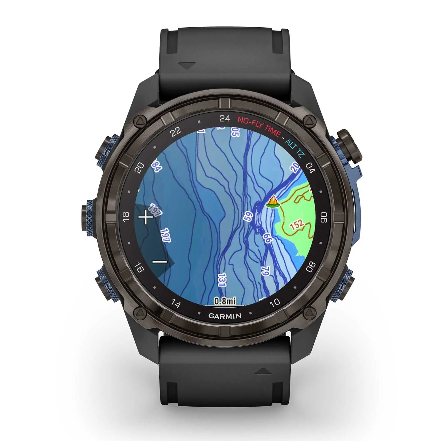Garmin Descent Mk3i – 51 mm Carbon Gray DLC Titanium with Black Silicone Band - Image 5