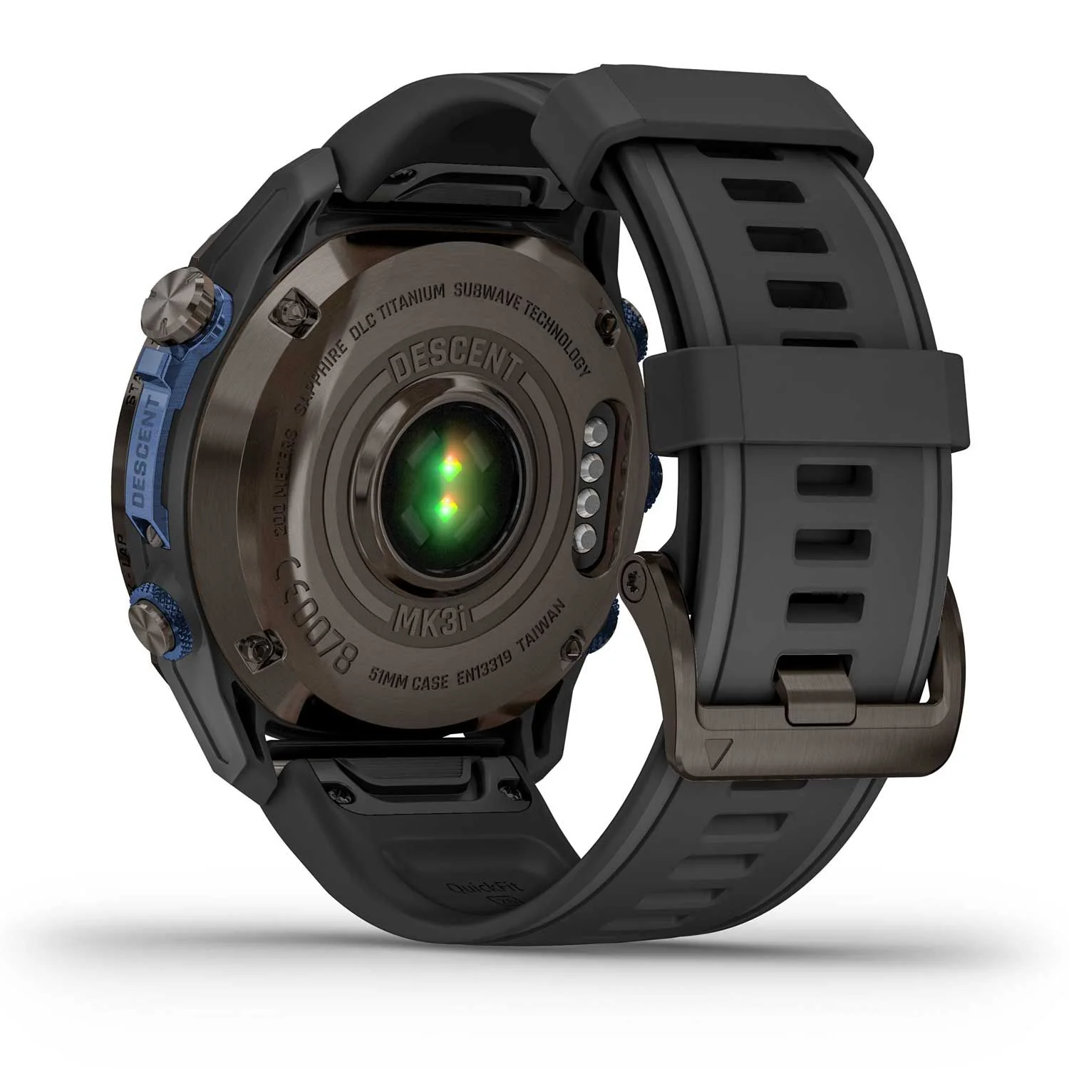 Garmin Descent Mk3i – 51 mm Carbon Gray DLC Titanium with Black Silicone Band - Image 6