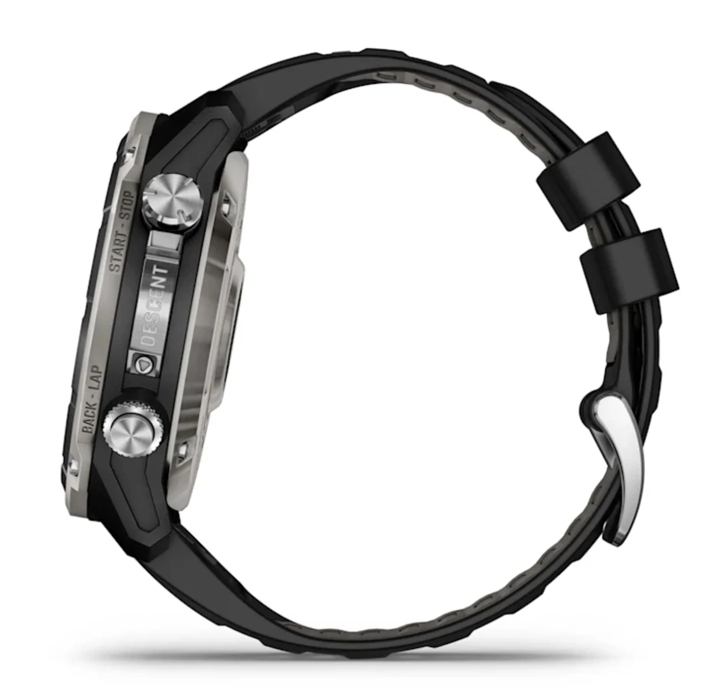 Garmin Descent Mk3i – 51 mm Silver and Black PVD Titanium with Black/Pebble Gray Silicone - Image 10