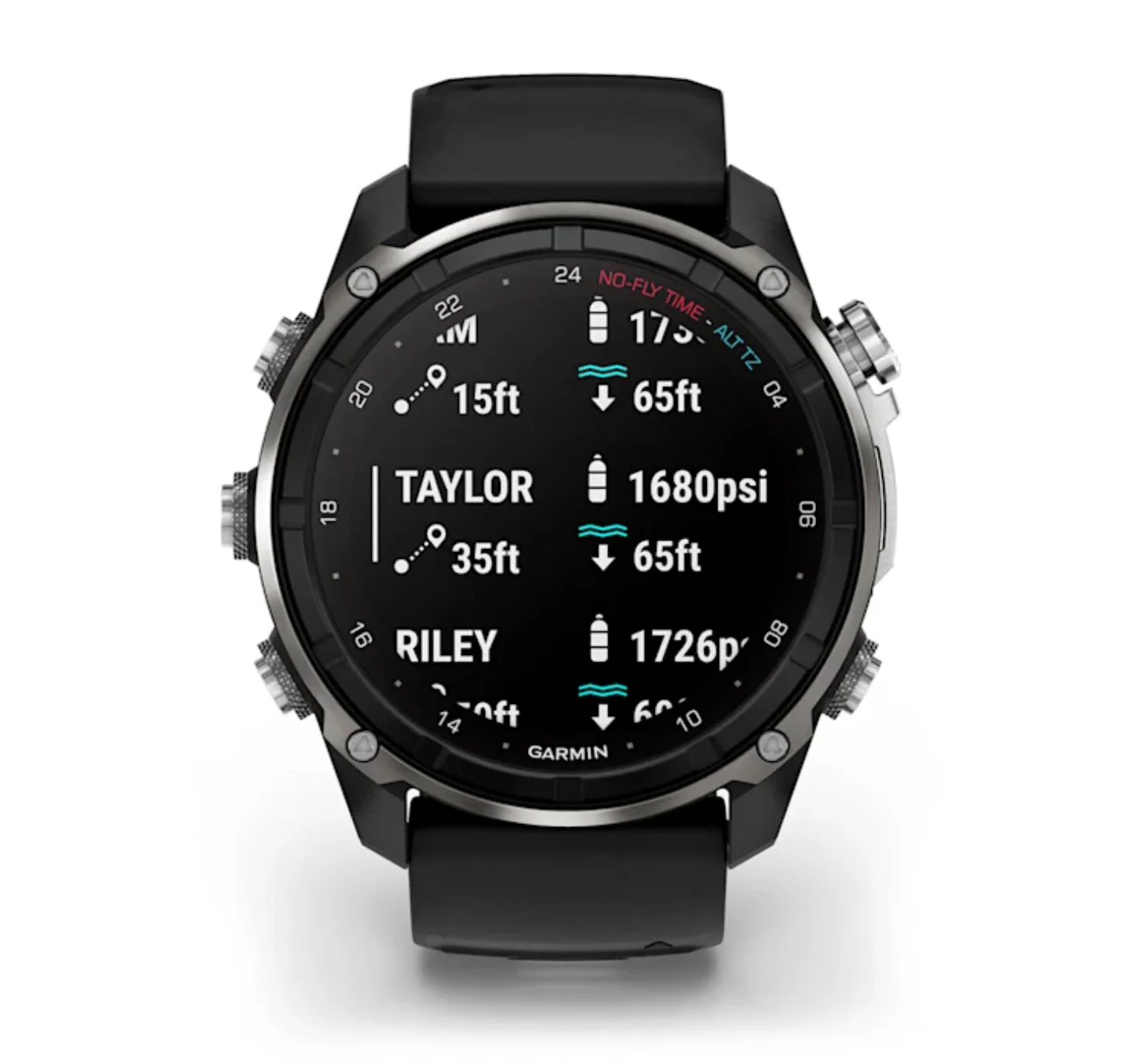 Garmin Descent Mk3i – 51 mm Silver and Black PVD Titanium with Black/Pebble Gray Silicone - Image 4