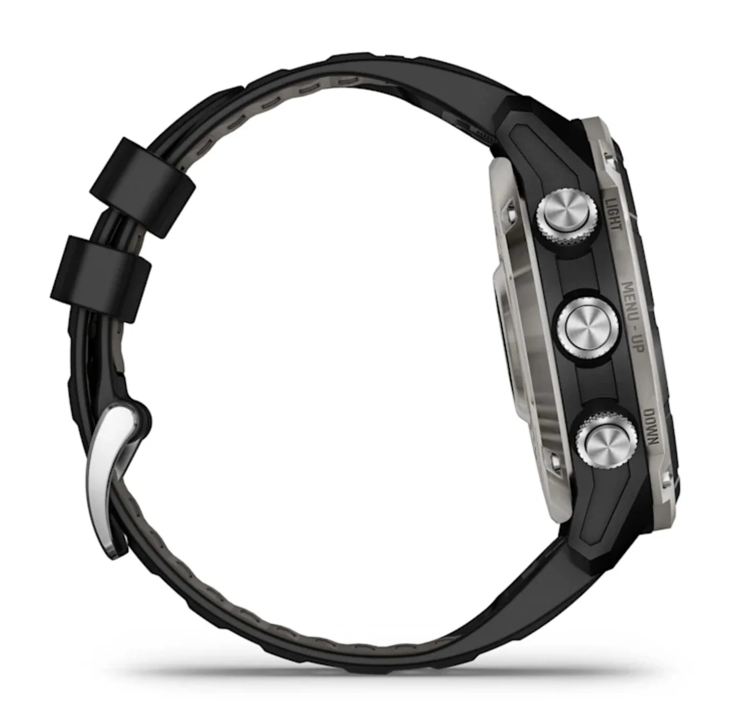 Garmin Descent Mk3i – 51 mm Silver and Black PVD Titanium with Black/Pebble Gray Silicone - Image 5