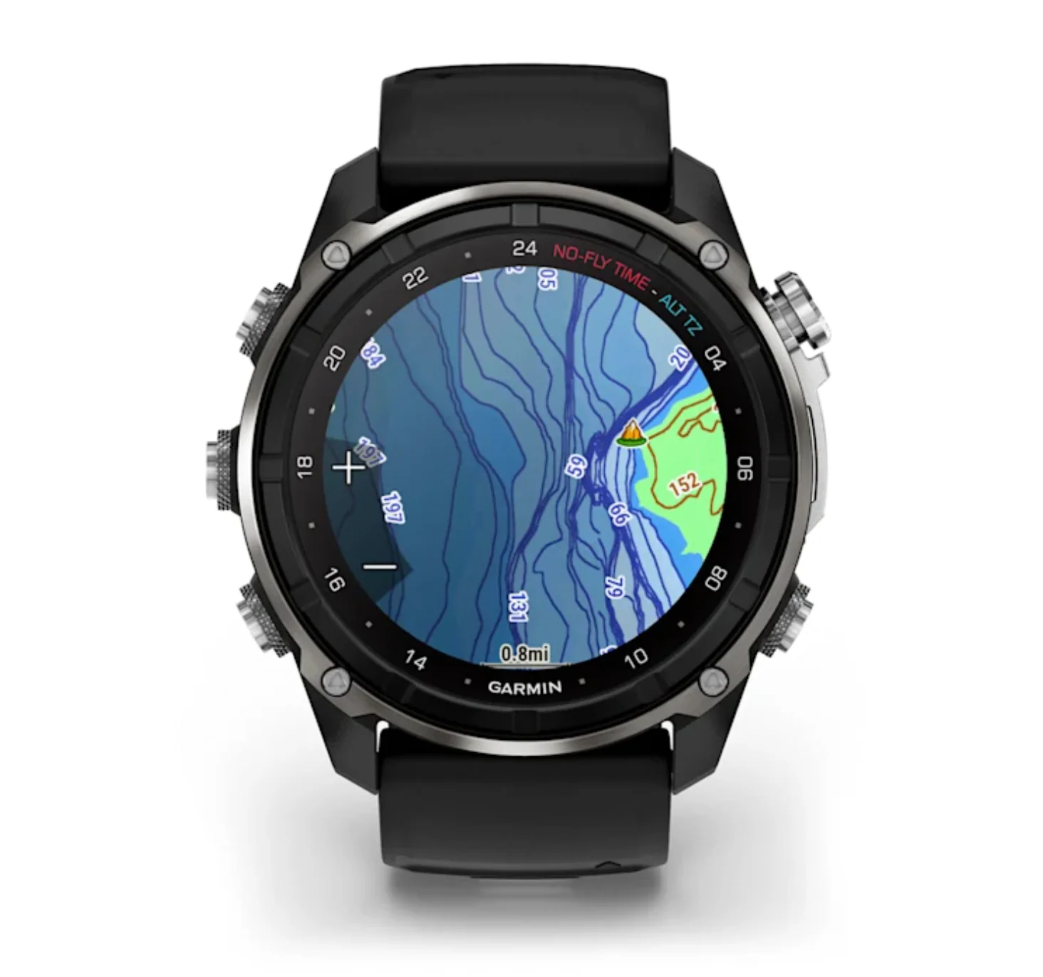 Garmin Descent Mk3i – 51 mm Silver and Black PVD Titanium with Black/Pebble Gray Silicone - Image 6