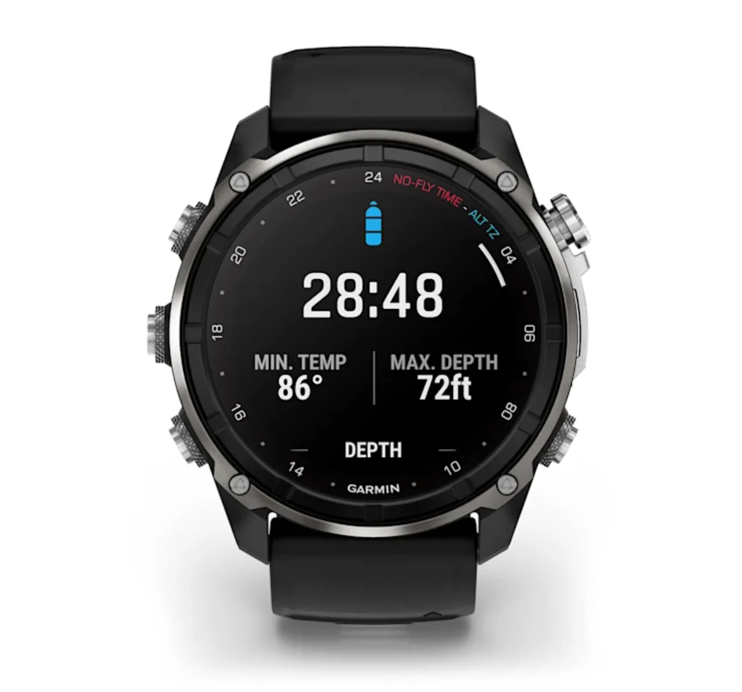 Garmin Descent Mk3i – 51 mm Silver and Black PVD Titanium with Black/Pebble Gray Silicone - Image 8