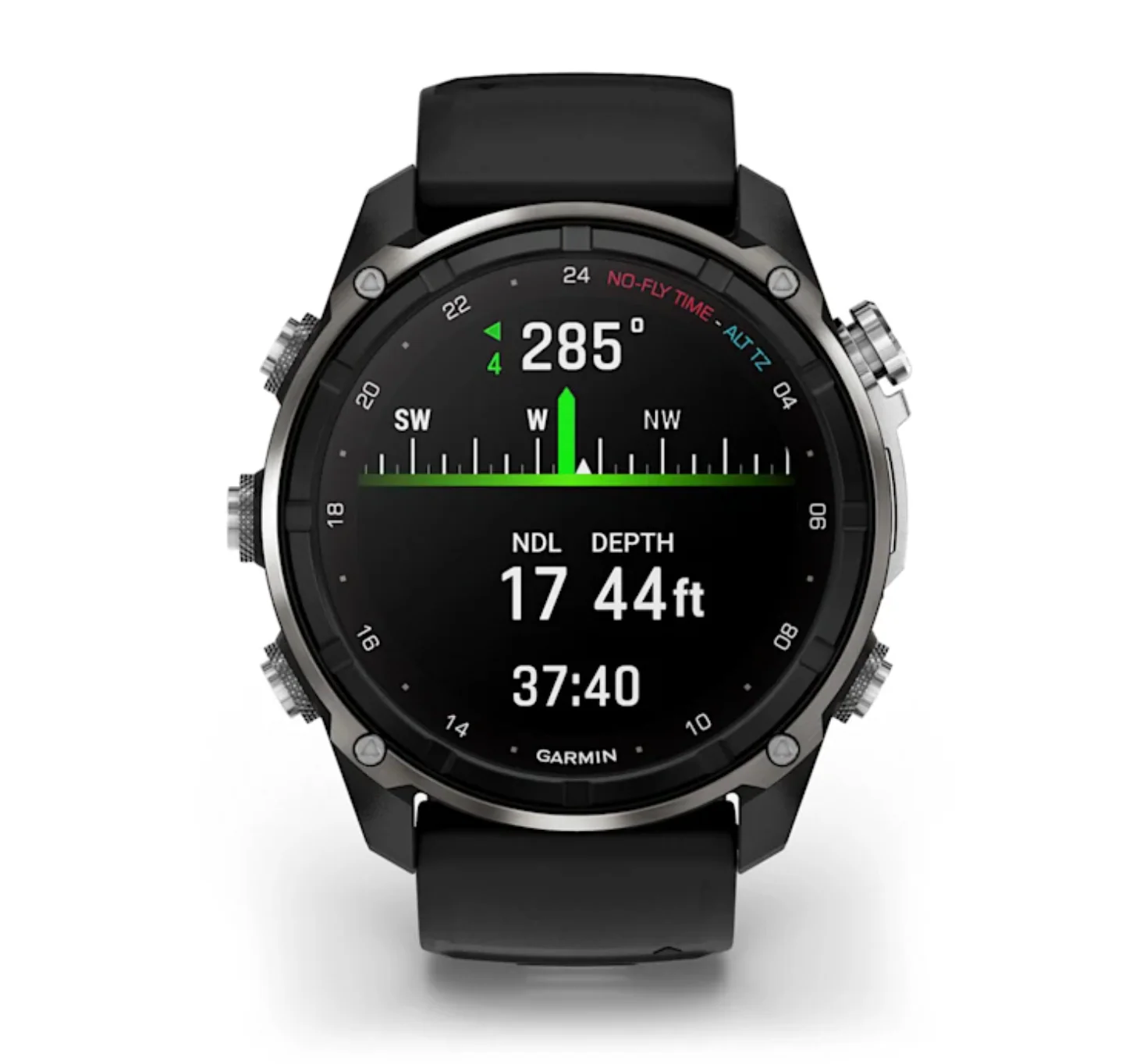 Garmin Descent Mk3i – 51 mm Silver and Black PVD Titanium with Black/Pebble Gray Silicone - Image 9