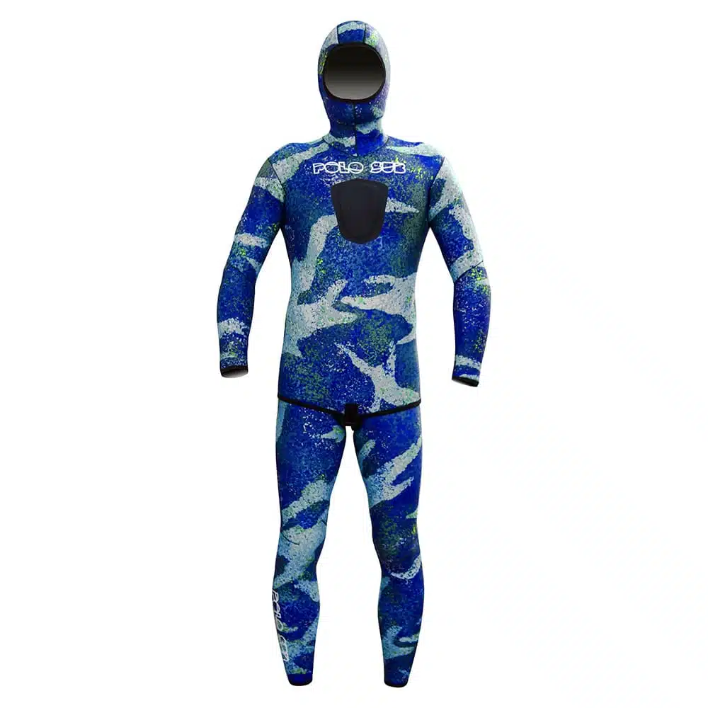 PoloSub Lined Open Cell Blue Camo Mens Wetsuit 3.5mm