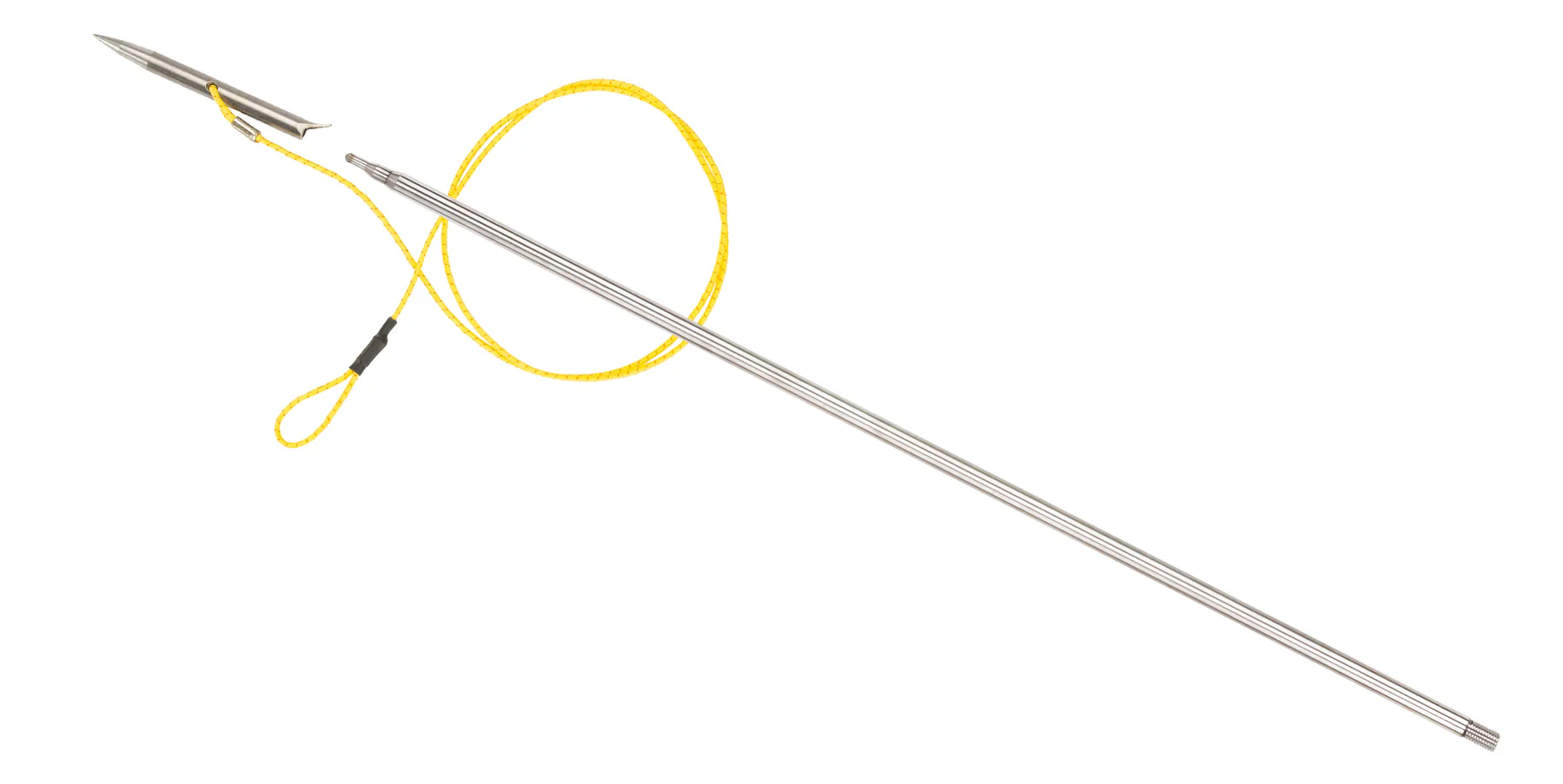 Riffe Mini Single Fin Pole Spear Slip Tip Assembly - 5/16" (8mm) with 24 Thread - Mamba + Mamba Roller
