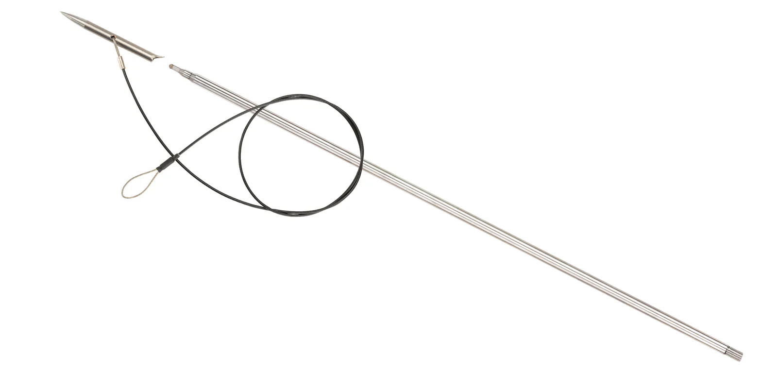 Riffe Mini Single Fin Pole Spear Slip Tip Assembly - 5/16" (8mm) with 24 Thread - Mamba + Mamba Roller - Image 2