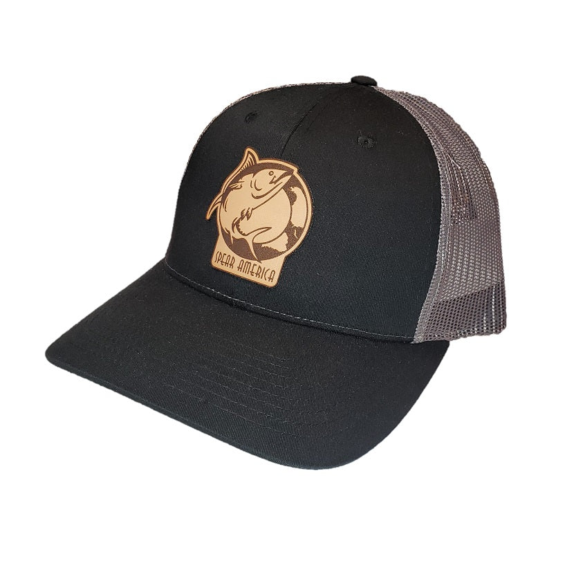 Spear America Trucker Hat Patch Leather Outline - Image 3