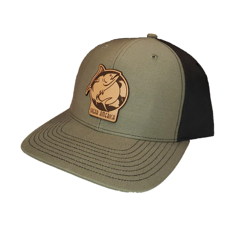 Spear America Trucker Hat Patch Leather Outline - Image 4