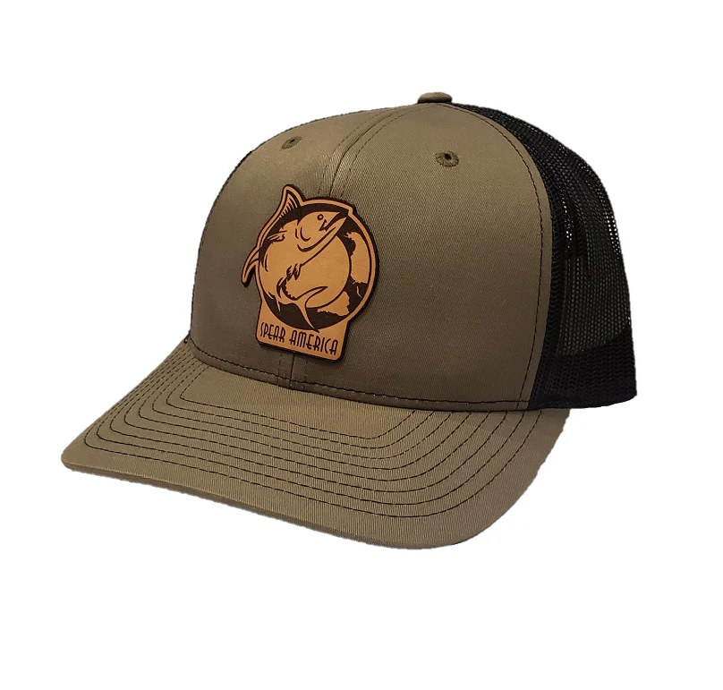Spear America Trucker Hat Patch Leather Outline - Image 5
