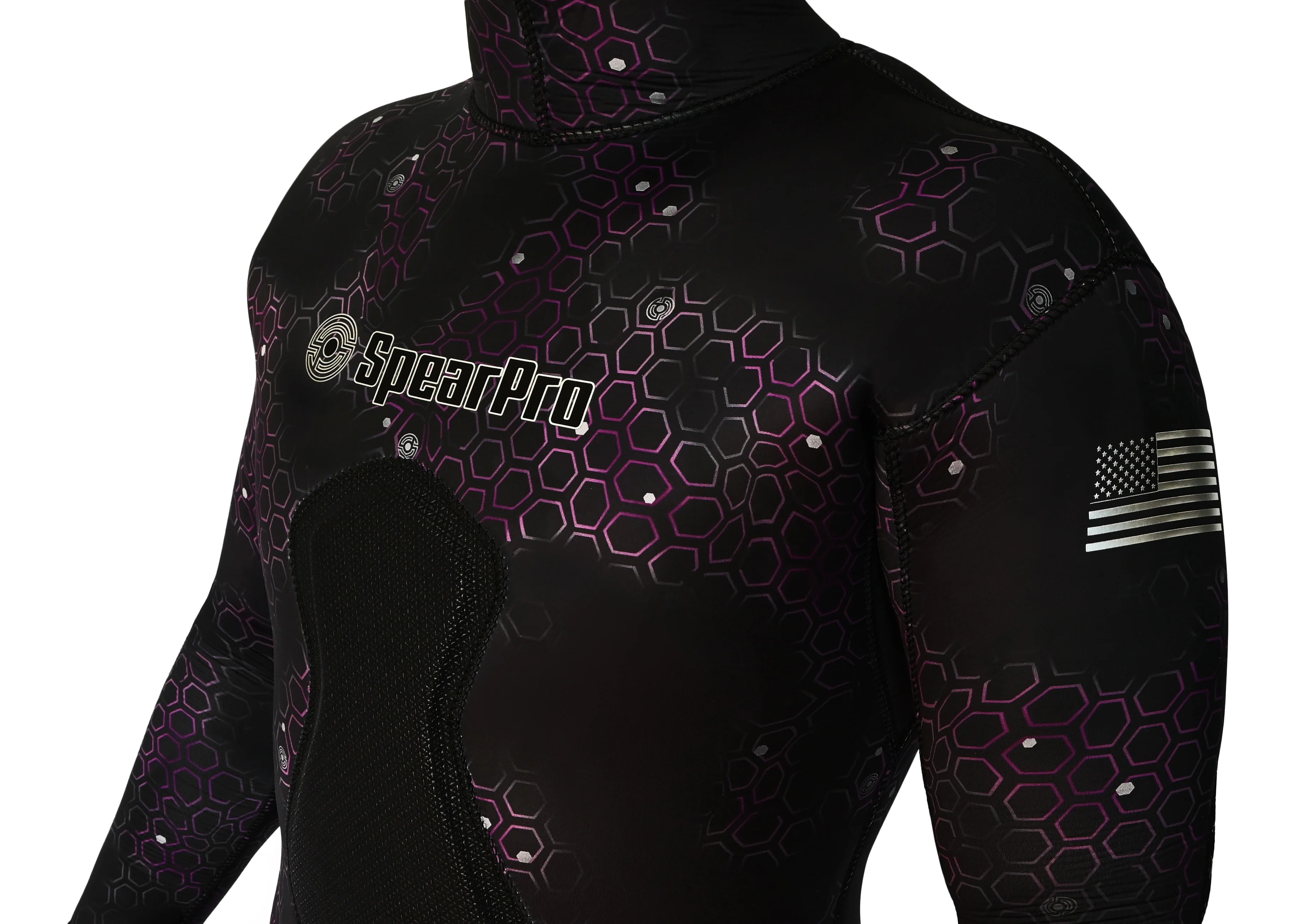 SpearPro Cabrilla Fuchsia Mens Wetsuit - 5mm - Image 4