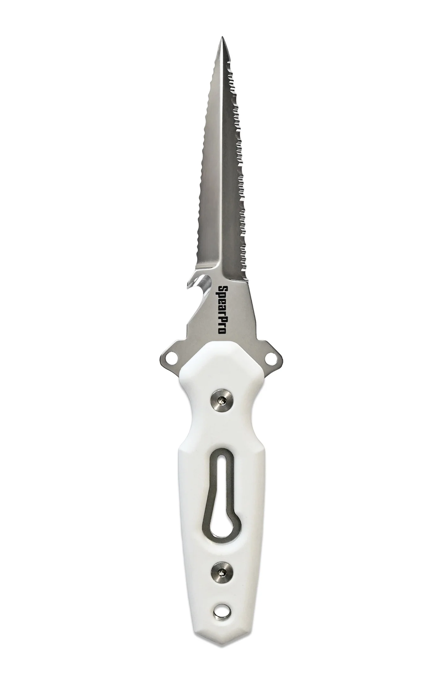 SpearPro Ranger GR Double Serrated 4.5" Stainless Steel Dive Knife Polished - Image 2