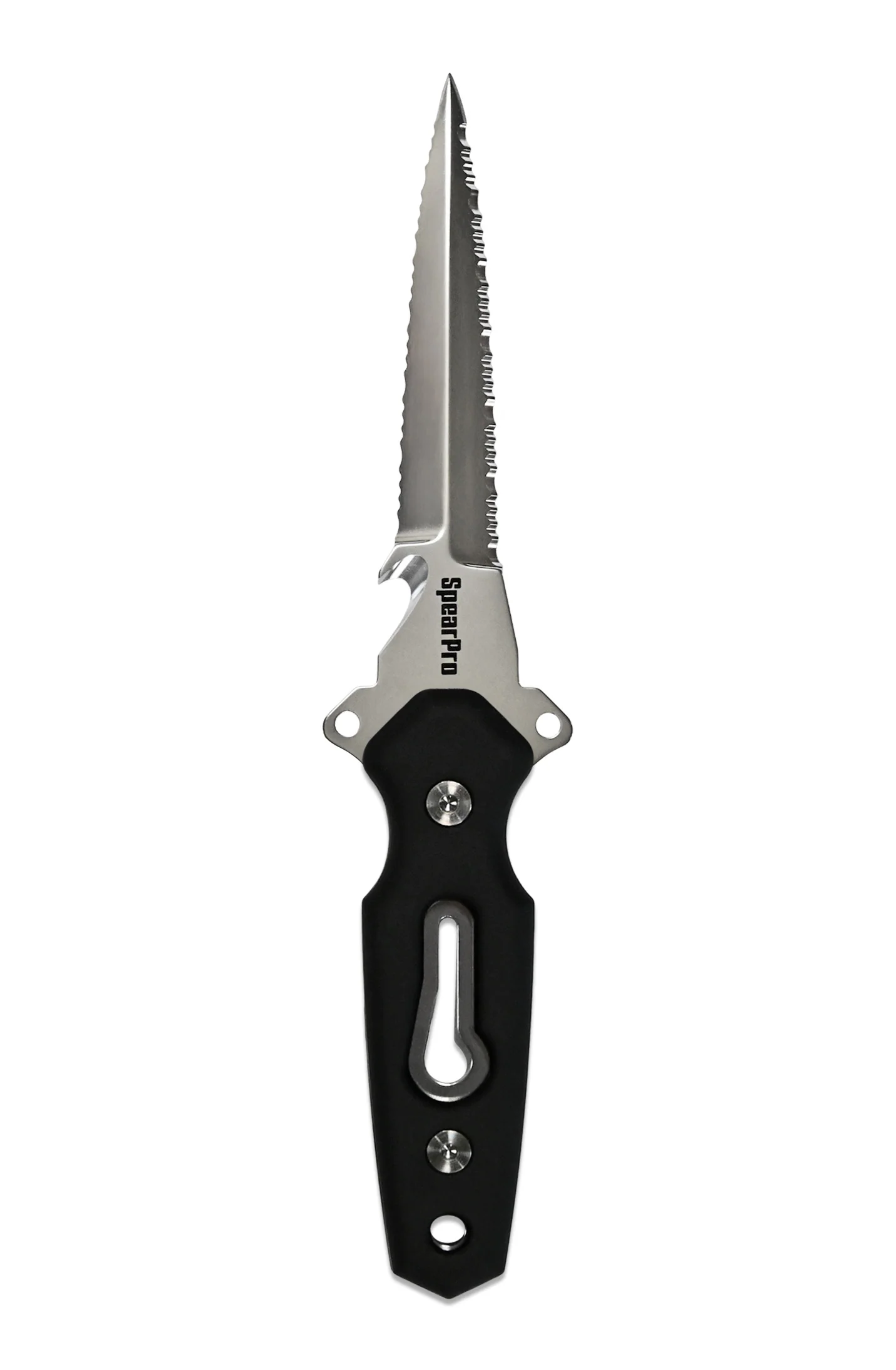 SpearPro Ranger GR Double Serrated 4.5" Stainless Steel Dive Knife Polished - Image 3