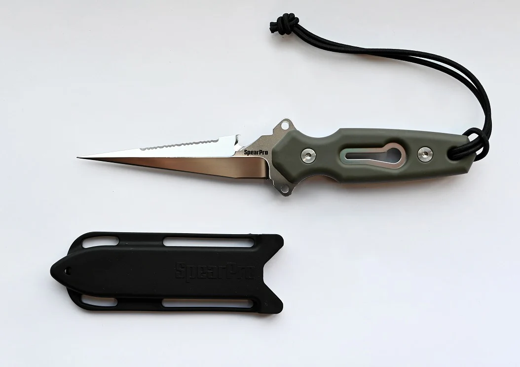 SpearPro Ranger Needle 4.5" Stainless Steel Dive Knife Polished - Image 11